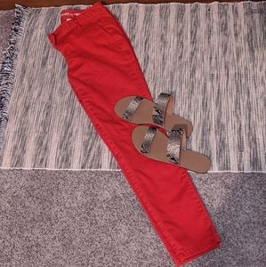 GAP Red Skinny Mini Khakis